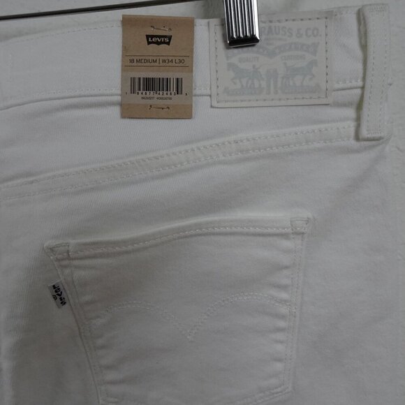 Levi's 311 Shaping Skinny Jeans Women's Size 18 White Denim Stretch Shaping - Picture 6 of 12